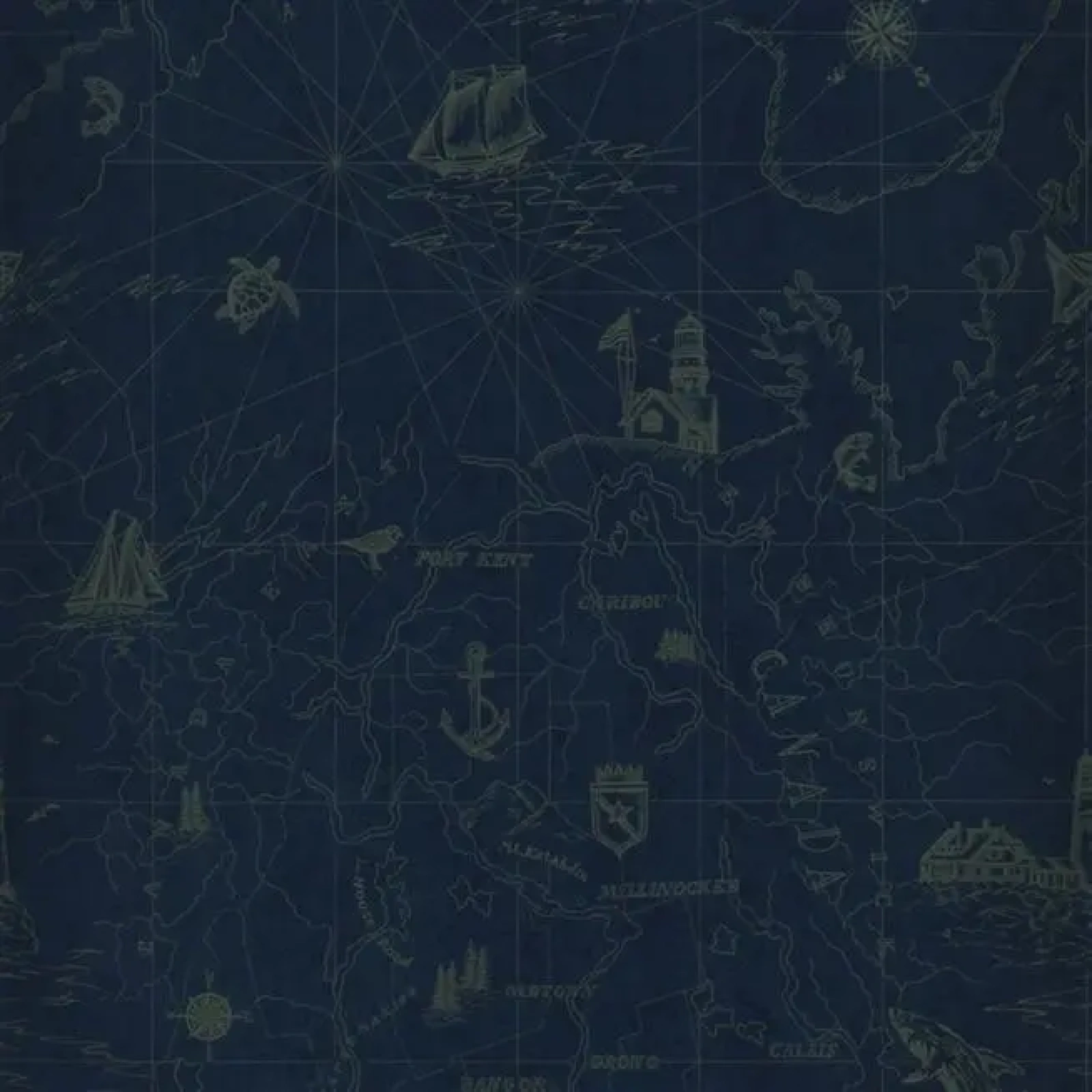 Ralph Lauren Coastal Papers Shipping Lanes Map